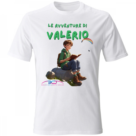 T-Shirt Bianca Avventure Di Valerio